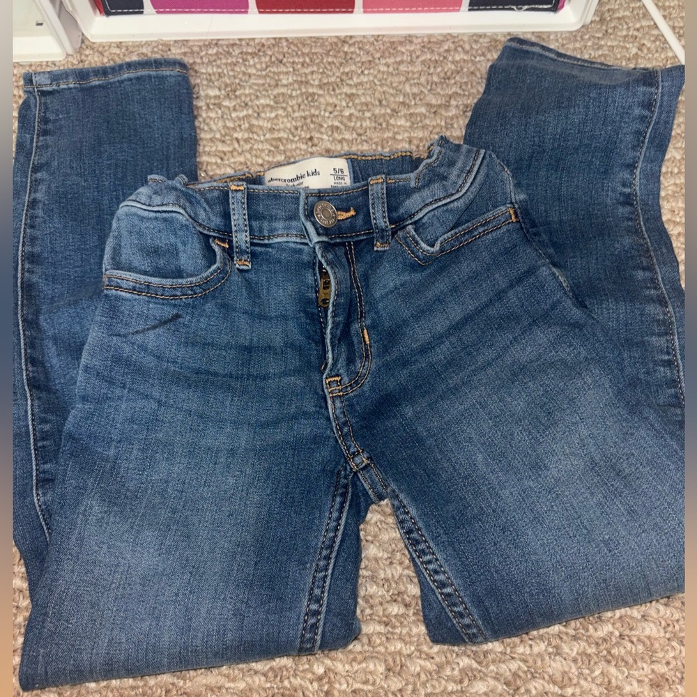 Abercrombie Kids Classic Blue Straight Leg Jeans
